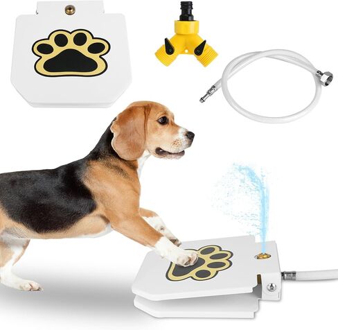نافورة مياه للكلاب، نافورة مياه للشرب للحيوانات الأليفة تعمل بمخالب خارجية، موزع مرش للحيوانات الأليفة مطور مع مجموعة صمامات نحاسية، مياه عذبة للشرب، سهلة التدريب، متضمنة على شكل حرف Y in Kuwait