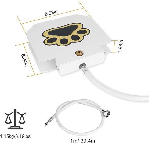 نافورة مياه للكلاب، نافورة مياه للشرب للحيوانات الأليفة تعمل بمخالب خارجية، موزع مرش للحيوانات الأليفة مطور مع مجموعة صمامات نحاسية، مياه عذبة للشرب، سهلة التدريب، متضمنة على شكل حرف Y in Kuwait