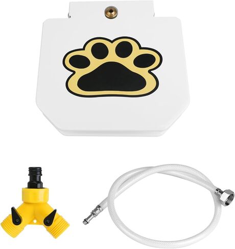 نافورة مياه للكلاب، نافورة مياه للشرب للحيوانات الأليفة تعمل بمخالب خارجية، موزع مرش للحيوانات الأليفة مطور مع مجموعة صمامات نحاسية، مياه عذبة للشرب، سهلة التدريب، متضمنة على شكل حرف Y in Kuwait