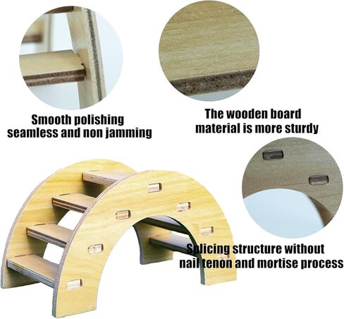 Wooden Hamster House Wood Hideout for Hamsters Young Dwarf Gerbil Mouse Mice Rat Small Animals(Only for Small Hamster) in Kuwait