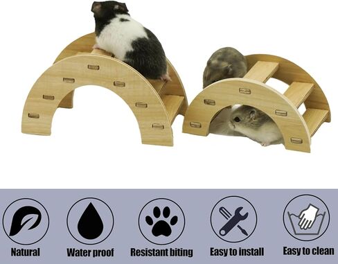 Wooden Hamster House Wood Hideout for Hamsters Young Dwarf Gerbil Mouse Mice Rat Small Animals(Only for Small Hamster) in Kuwait