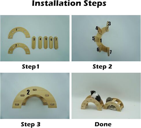 Wooden Hamster House Wood Hideout for Hamsters Young Dwarf Gerbil Mouse Mice Rat Small Animals(Only for Small Hamster) in Kuwait