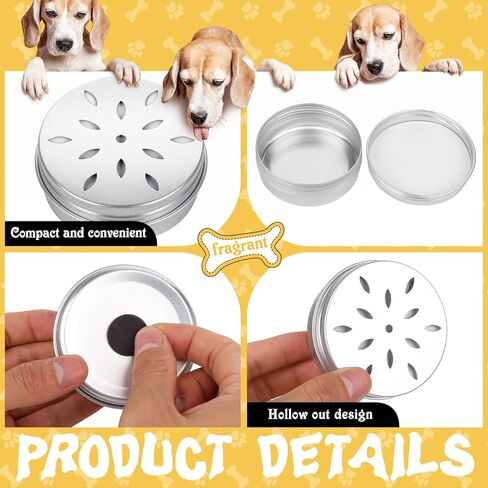 20 عبوة من علب عمل رائحة الكلاب، مجموعة حاويات تدريب أنف الكلاب مع 50 نقطة مغناطيسية، صندوق تدريب على رائحة الألومنيوم بوزن 2 أونصة مع أغطية مجوفة، صندوق مزيل العرق للثلاجة المستديرة مع غطاء لولبي in Kuwait