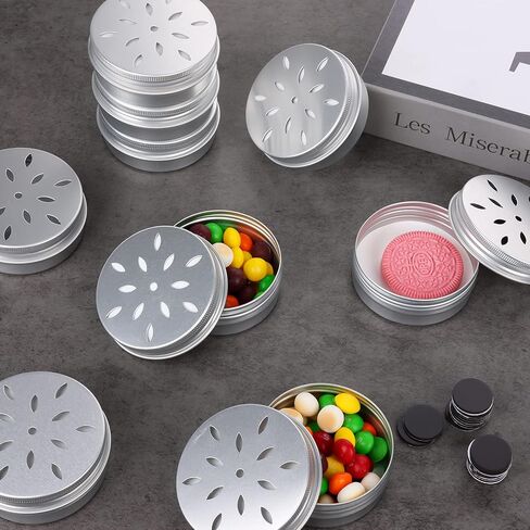 20 عبوة من علب عمل رائحة الكلاب، مجموعة حاويات تدريب أنف الكلاب مع 50 نقطة مغناطيسية، صندوق تدريب على رائحة الألومنيوم بوزن 2 أونصة مع أغطية مجوفة، صندوق مزيل العرق للثلاجة المستديرة مع غطاء لولبي in Kuwait