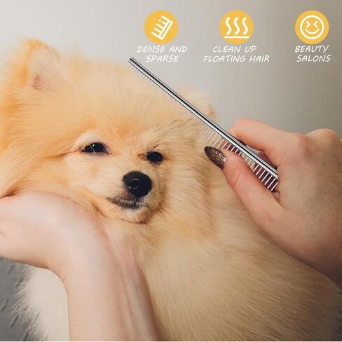 6 قطع من أمشاط الكلاب بأسنان من الفولاذ المقاوم للصدأ، مشط للقطط لإزالة التشابك والعقد، أداة احترافية للعناية بالكلاب ذات الشعر الطويل والقصير والقطط والحيوانات الأليفة الأخرى in Kuwait