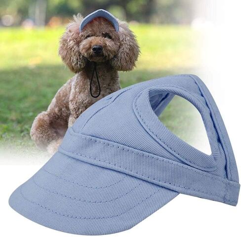 Pet Dog Sports Hat, Cat Baseball hat Pet Outdoor hat Sunbonnet Fashionable Sun hat Adjustable Stripe Summer Travel Hat with Ear Holes (M Black) in Saudi Arabia