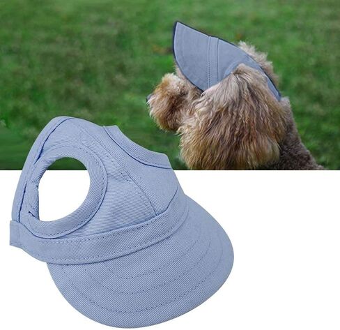 Pet Dog Sports Hat, Cat Baseball hat Pet Outdoor hat Sunbonnet Fashionable Sun hat Adjustable Stripe Summer Travel Hat with Ear Holes (M Black) in Saudi Arabia