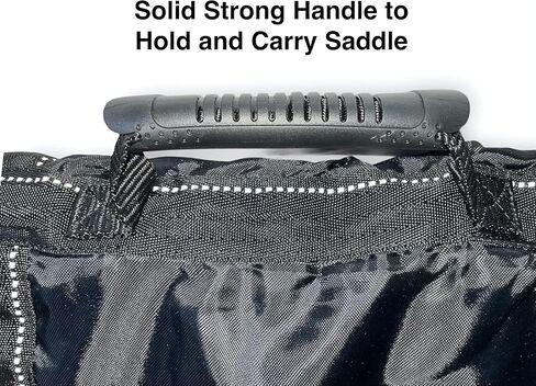 حقيبة حمل سرج غربية عاكسة من النايلون من Majestic Ally مع جيوب كبيرة - أسود in Kuwait