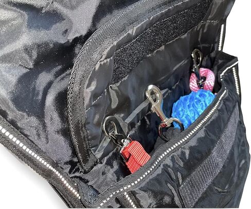 حقيبة حمل سرج غربية عاكسة من النايلون من Majestic Ally مع جيوب كبيرة - أسود in Kuwait