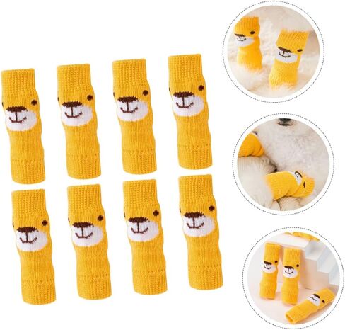 2 Sets pet Socks Dog Leg Warmers Small Dog Scratch Socks Warm Dog Hock Covers Pet Leg Sleeves Socks for Dogs Thermal Socks pet Leg Joint Protector Elasticity Grip Polyester in Kuwait