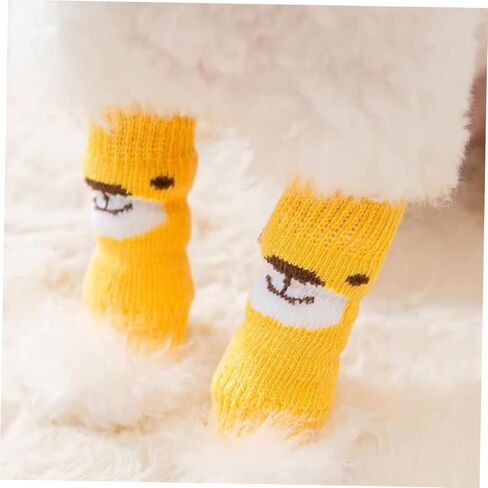 2 Sets pet Socks Dog Leg Warmers Small Dog Scratch Socks Warm Dog Hock Covers Pet Leg Sleeves Socks for Dogs Thermal Socks pet Leg Joint Protector Elasticity Grip Polyester in Kuwait