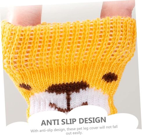 2 Sets pet Socks Dog Leg Warmers Small Dog Scratch Socks Warm Dog Hock Covers Pet Leg Sleeves Socks for Dogs Thermal Socks pet Leg Joint Protector Elasticity Grip Polyester in Kuwait