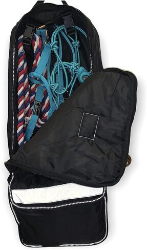 Majestic Ally Halter Bridle Carry Bag - Reflective, Padded with Front Large Pocket Tack Carry Bag to Keep Horse Tack Clean and Safe (Black) in Saudi Arabia