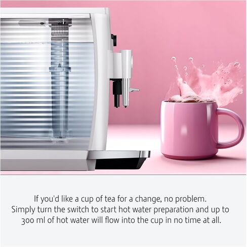 Jura E4 Automatic Coffee Machine (Piano White) with CLEARYL Smart+ Water Filtration, 6 Cleaning Tablets and East Coast Blend Whole Bean Coffee (4 Items) in Saudi Arabia