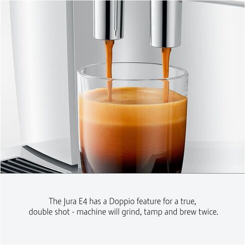 Jura E4 Automatic Coffee Machine (Piano White) with CLEARYL Smart+ Water Filtration, 6 Cleaning Tablets and East Coast Blend Whole Bean Coffee (4 Items) in Saudi Arabia