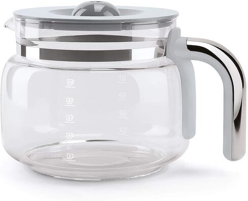 Smeg DCF02WHUK Drip Coffee Machine, Auto-Start Mode, Reuseable Filter, Digital Display, Anti-Drip System, Aroma Intensity Option, 1.4 Litre Tank, White in Saudi Arabia