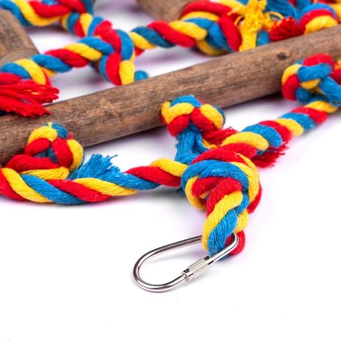 لعبة مضغ حبل شبكي لتسلق الطيور للببغاء من أجل الببغاء والكوكاتيل والمكاو والكونور فينش والكوكاتو والببغاء الرمادي الأفريقي (S-9x18 بوصة) in Kuwait