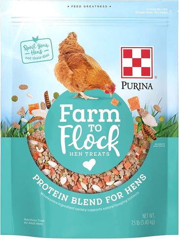 Purina Farm to Flock Protein Blend for Hens | Hen Treats | 7.5 Pound (7.5 LB) Bag in Saudi Arabia