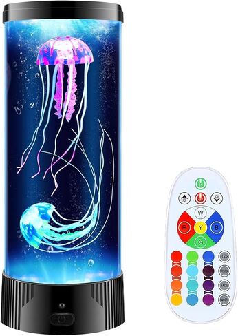 Jellyfish Lamp, LED Jellyfish Night Lamp 16 Colours with Remote Control Adult Children Aquarium Mood Light, Home Office Decoration Mood Light, Christmas Gift in Saudi Arabia