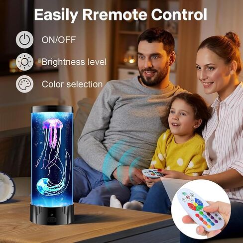 Jellyfish Lamp, LED Jellyfish Night Lamp 16 Colours with Remote Control Adult Children Aquarium Mood Light, Home Office Decoration Mood Light, Christmas Gift in Saudi Arabia