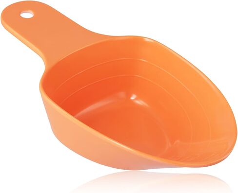 Dog Food Scoop, 1 Cup 1/2 Cup 1/4 Cup Pet Food Measuring Scoop Pet Food Feeding Scoop Accurate Measurement Pet Food Scale Cup for Dog Cat Bird and Rabbit, Dishwasher Safe (Orange) in Saudi Arabia