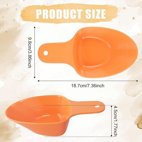 Dog Food Scoop, 1 Cup 1/2 Cup 1/4 Cup Pet Food Measuring Scoop Pet Food Feeding Scoop Accurate Measurement Pet Food Scale Cup for Dog Cat Bird and Rabbit, Dishwasher Safe (Orange) in Saudi Arabia