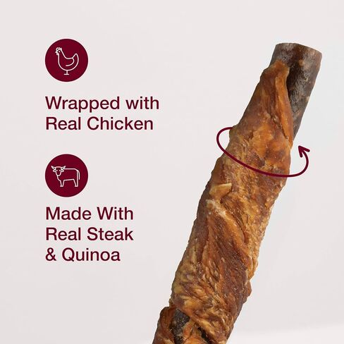 SmartBones Sticks Wrapped with Real Chicken, Lamb and Brown Rice Rawhide-Free Chews for Dogs, 4 Chews Per Pack, 3.5 Ounces in Saudi Arabia