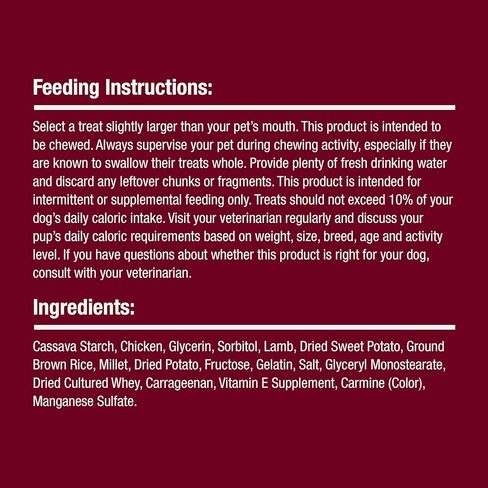 عصي SmartBones ملفوفة بالدجاج الحقيقي ولحم الضأن والأرز البني، مضغ خالي من الجلود الخام للكلاب، 4 مضغ لكل عبوة، 3.5 أونصة in Kuwait