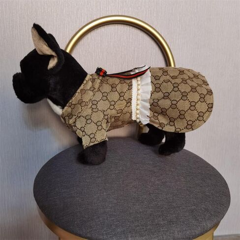 Elegant Dog Clothes Pet Dress Puppy Spring Clothes Cute Princess Dress with Sweetie Bowknot for Small Dogs Cats Pets on Wedding Party Summer Beach Soft Breathable (Coffee, Small) in Saudi Arabia