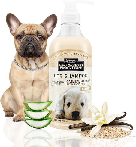 Alpha Dog Series Natural Dog Shampoo and Conditioner with Aloe Vera, pH Balanced Oatmeal Shampoo for Dogs, Tear-Free Dog Shampoo Oatmeal for Sensitive Skin, OatmealDog Shampoo 1 Gallon in Saudi Arabia