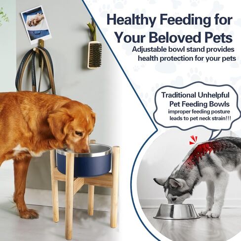 حامل وعاء الكلب متوافق مع وعاء الكلب يتي بومر، حامل وعاء الكلب القابل للتوسيع للكلاب الكبيرة، رفع وحدات التغذية البطيئة، حامل وعاء الماء المرتفع للكلاب in Kuwait