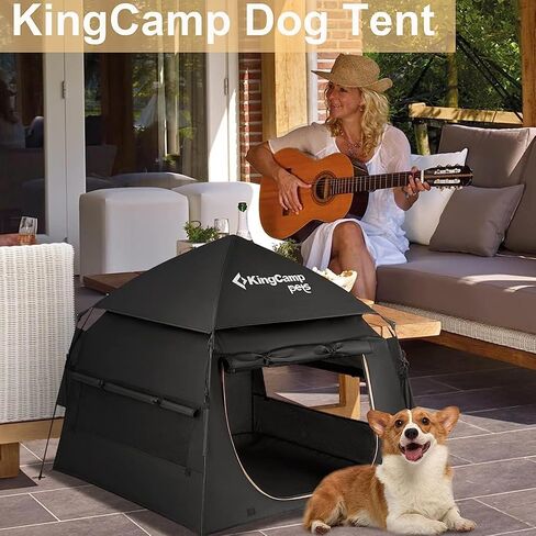 KingCamp Pet Playpen للكلاب، خيمة قابلة للطي للكلاب، قفص لعب للكلاب الصغيرة والمتوسطة، خيمة لعب للحيوانات الأليفة مع حقيبة حمل، قفص لعب للجرو قابل للحمل في الأماكن المغلقة والمفتوحة in Saudi Arabia