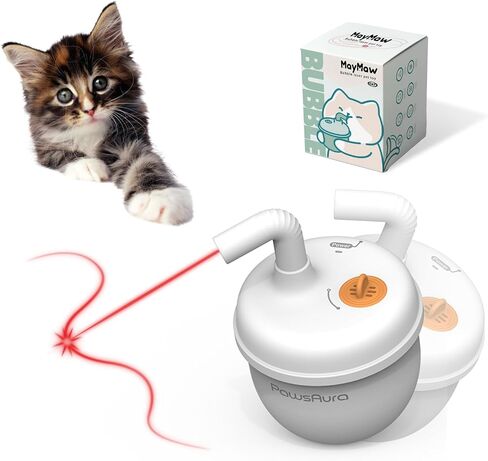 Cat Laser Toy, Bubble Automatic Cat Toy with Tumbler Design, Interactive Cat Toy with Catnip/Silvervine, Best Cat Toys with Fast & Slow Mode, Rechargeable Cat Toys for Bored Indoor Adult Cats in Saudi Arabia