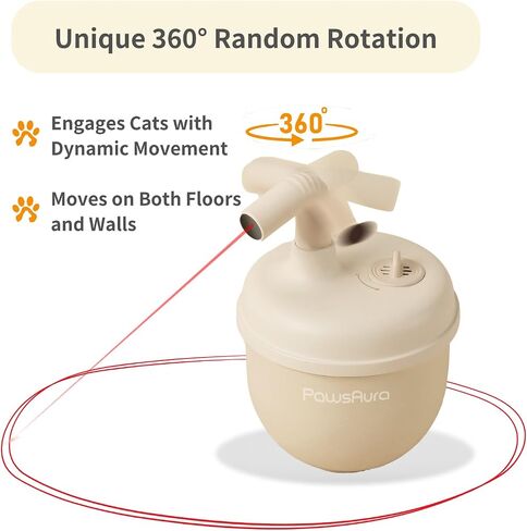 Cat Laser Toy, Bubble Automatic Cat Toy with Tumbler Design, Interactive Cat Toy with Catnip/Silvervine, Best Cat Toys with Fast & Slow Mode, Rechargeable Cat Toys for Bored Indoor Adult Cats in Saudi Arabia