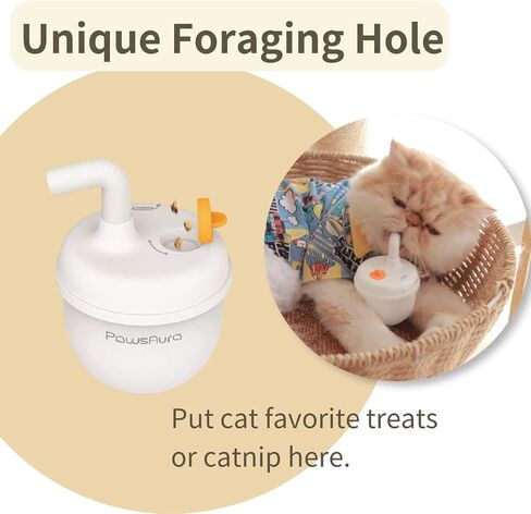 Cat Laser Toy, Bubble Automatic Cat Toy with Tumbler Design, Interactive Cat Toy with Catnip/Silvervine, Best Cat Toys with Fast & Slow Mode, Rechargeable Cat Toys for Bored Indoor Adult Cats in Saudi Arabia