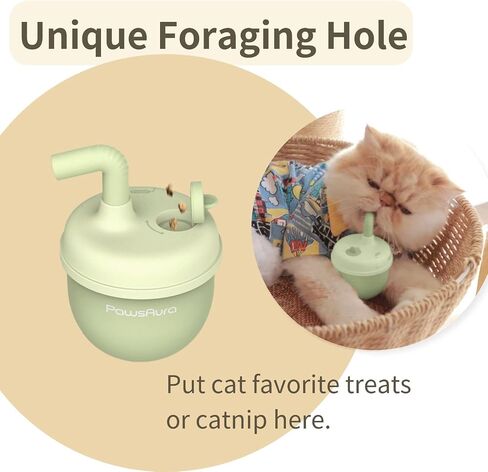Cat Laser Toy, Bubble Automatic Cat Toy with Tumbler Design, Interactive Cat Toy with Catnip/Silvervine, Best Cat Toys with Fast & Slow Mode, Rechargeable Cat Toys for Bored Indoor Adult Cats in Saudi Arabia
