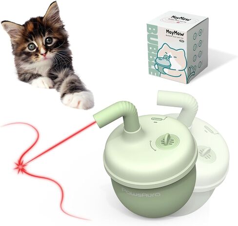 Cat Laser Toy, Bubble Automatic Cat Toy with Tumbler Design, Interactive Cat Toy with Catnip/Silvervine, Best Cat Toys with Fast & Slow Mode, Rechargeable Cat Toys for Bored Indoor Adult Cats in Saudi Arabia