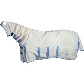 WeatherBeeta ComFiTec Sweet Itch Shield Combo Neck, White/Blue, 81"