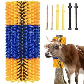 Livestock Scratch Brushes, 2 PCS Cow Brush, Cow Scratcher Full Massage Brush, Horse Brush for Grooming, Relieve Itching on the Back of Livestock for Horse Cow Goat Cattle Pig Sheep