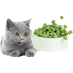 3.8oz Cat Grass Treats for Hairball Remedy and Teeth Cleaning, Chicken Flavored Hairball Treats for Cats, Natural Freeze Dried Cat Grass Treats for Indoor Cats, Cat Grass for Cat