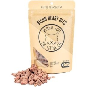 Winnie Lou Grass-Fed Bison Liver Bits Cat Treats, 3 Packs - Single Ingredient, High Protein Cat Food Snacks, Grain Free & Made in The USA, with Taurine, Iron & Zinc for Healthy Cats