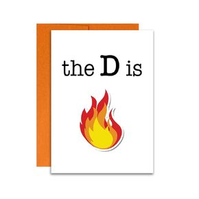 The D is Fire Gypsy Rose Valentine's Day Partner Husband Wife Greeting Card 5x7 inches w/Envelope
