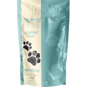 Chillin' Out Hemp Dog Products with Chamomile & L-Tryptophan - Treats Provide Gentle Relaxation During Stressful Situations, 40 Count