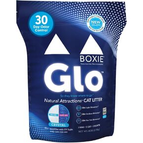 Boxie® Glo™ Natural Attractions™ 30 Day Odor Control Non-Clumping Cat Litter, 18lb Boxiecat Crystal Kitty Litter, (3 Pack of 6lb Bags)