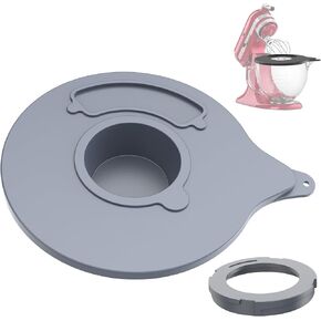 Mixer Bowl Cover for KitchenAid Tilt-Head Stand Mixer 5 Quart Glass Bowl, K5GB Mixer Splash Guard with Ingredient Pouring Window, Mixer Accessories and Attachments Bowl Lid Covers