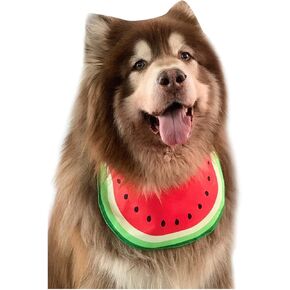 Pet Dog Bib Dog Bandana Cartoon Watermelon Pet Neckerchief Dog Costume Accessory Summer Waterproof Pet Bib for Medium & Large Dogs