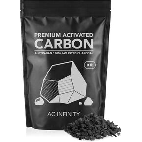AC Infinity Premium Activated Carbon, 8 lb. Australian Charcoal Supply Replacement for 4" & 6" Refillable Carbon Filters, Air Filtration Odor Scrubbing for Grow Tents Hydroponics Aquariums Fish Tanks