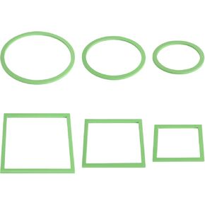 6pcs Aquarium Floating Plant Rings, Round & Square Floating Plant Corral Different Size Fish Feeding Rings Fish Tank Plant Ring Keep Floating Plants in Place (Green)