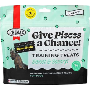 Primal Cat Treats Soft Chicken Jerky, Made with Bone Broth for Cats; Give Pieces a Chance Treats for Cats, Grain Free, 4 oz in Kuwait