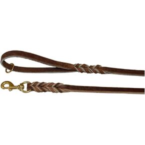 Premium 5/8-inch Soft Leather Dog Leash, Used by Top Trainers Worldwide, Super Soft, Made in Our Amish Leather Shop (5/8-Inch x 6-Feet)